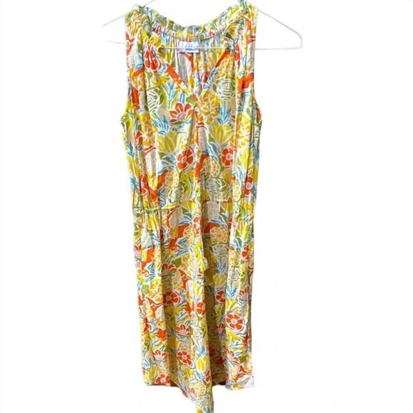 NEW VELVET BY GRAHAM & SPENCER women's ramona midi dress in tropical - Picture 1 of 5